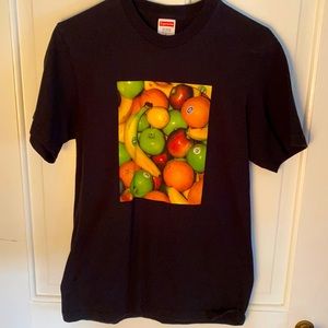 Supreme fruit tee, black, worn only once